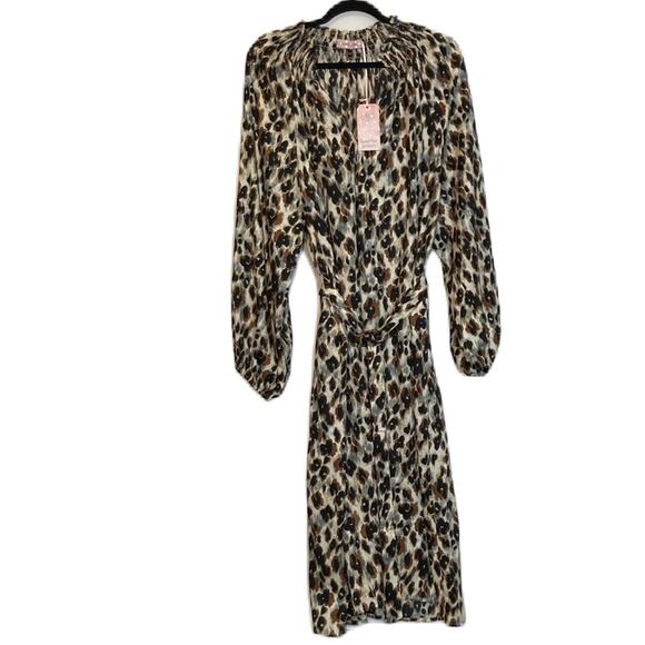 Traffic People Dresses & Skirts - Traffic People Leopard Print Long Sleeve Dress